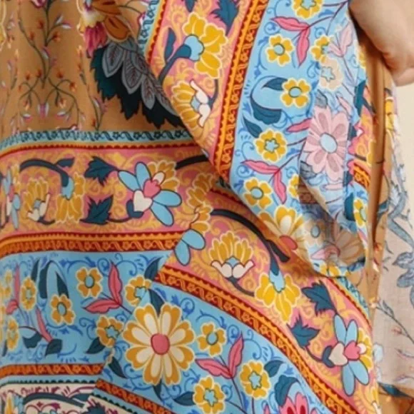 Umgee NWT Boutique Kimono Boho Art Deco S M L - Picture 5 of 6
